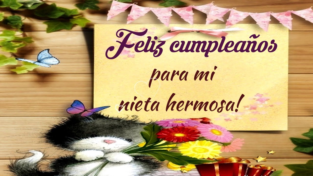 carta de feliz cumpleaños para mi nieta