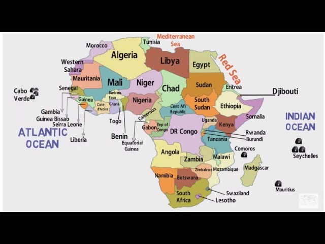 mapa de africa en ingles